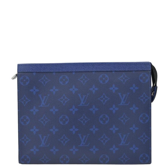 LOUIS VUITTON  Voyage MM Taigarama Pochette Bag Blue - Picture 1 of 10